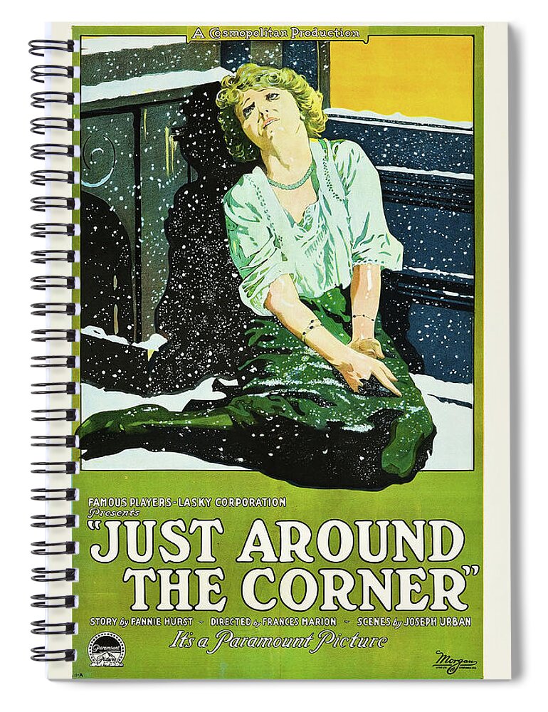 Just Around The Corner Spiral Notebook featuring the photograph Just Around The Corner, by Paramount Pictures