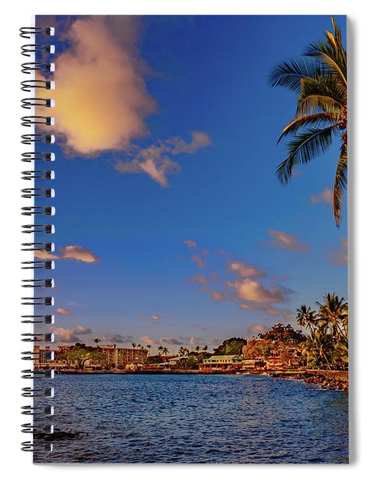 Images And Videos By John Bauer Johnbdigtial.com Spiral Notebook featuring the photograph Kailua Bay by John Bauer