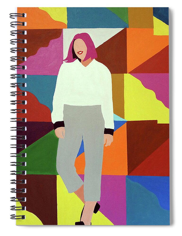 Multicolors Spiral Notebook featuring the painting Kaleidoscope by Kevin Callahan