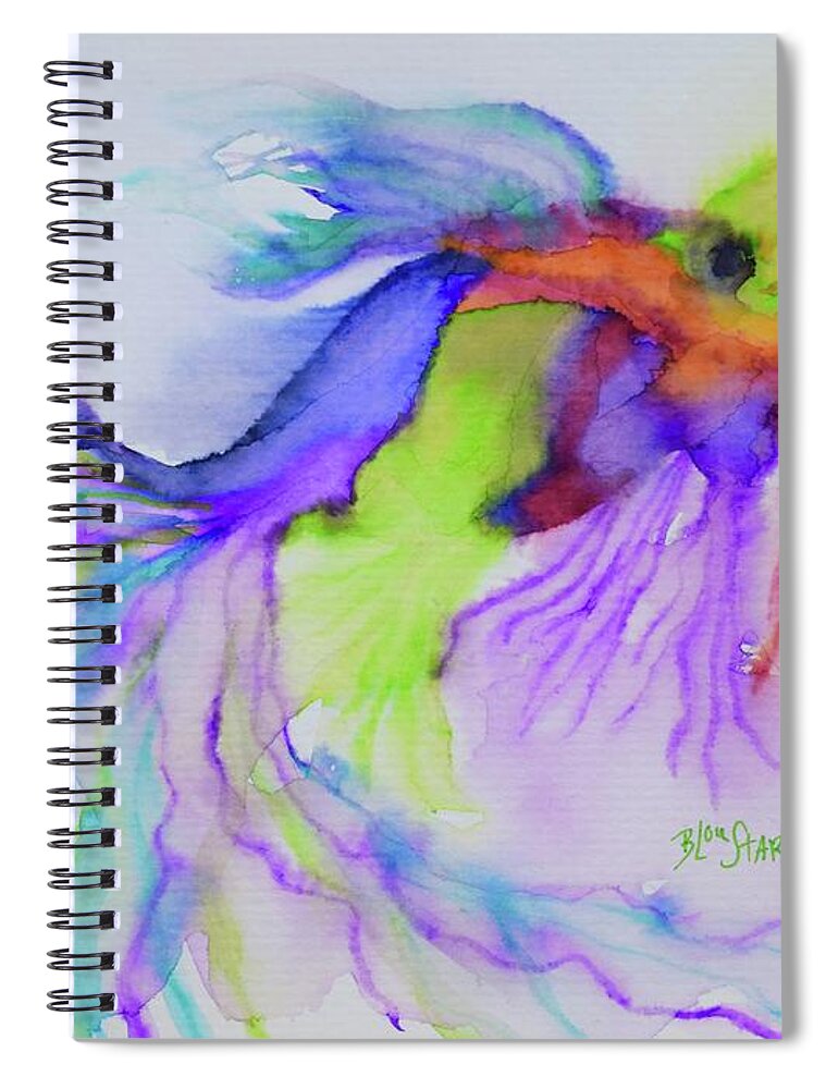  Spiral Notebook featuring the painting Kaleidoscopic Beta by Barrie Stark