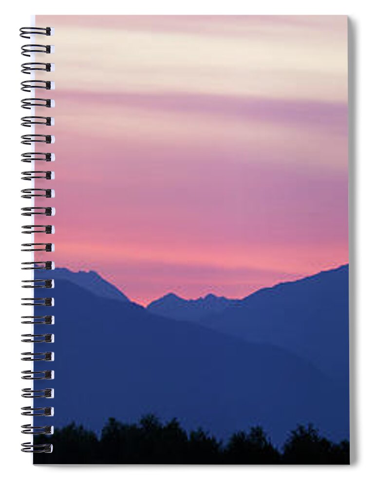Kamnik Spiral Notebook featuring the photograph Kamnik Alps sunset by Ian Middleton
