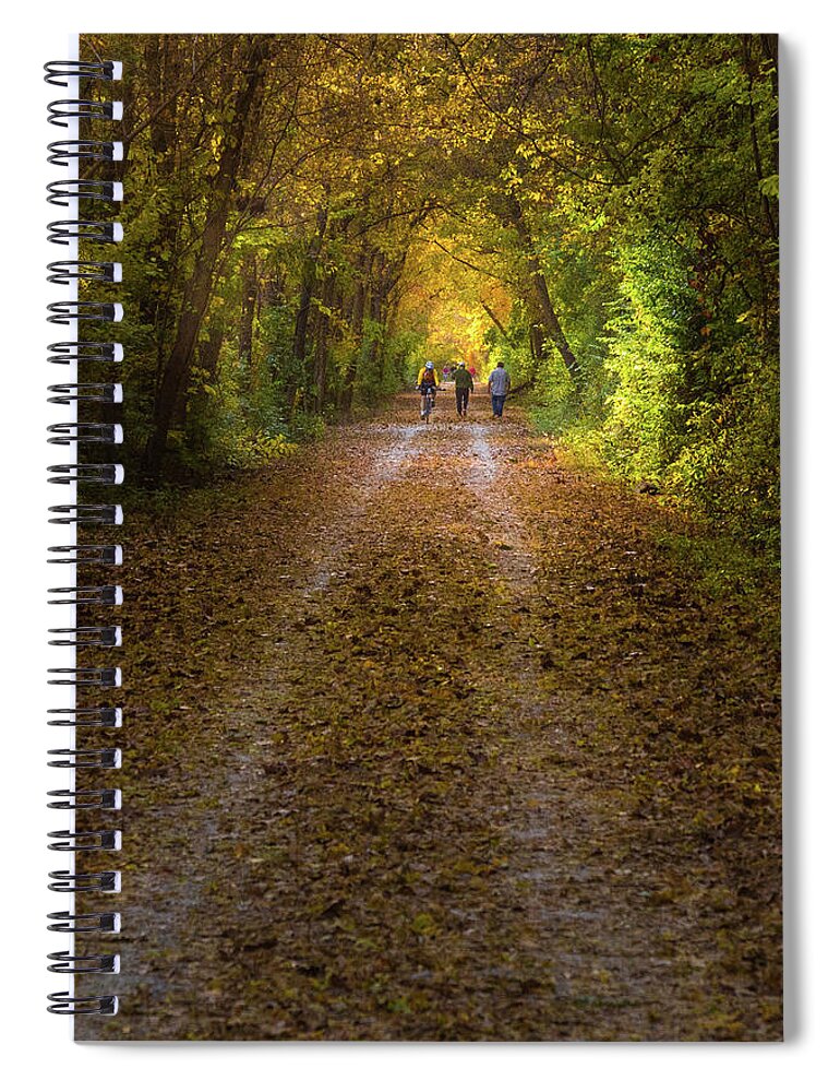 Walkers Spiral Notebook featuring the photograph Katy Trail Fall by Joe Kopp