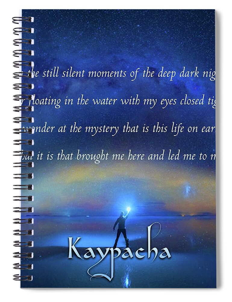 New Age Spiral Notebook featuring the digital art Kaypacha - March 6, 2019 by Richard Laeton