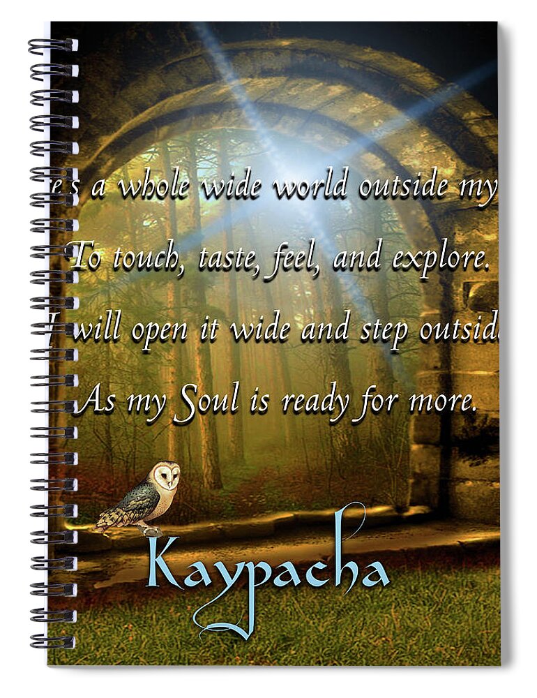 New Age Spiral Notebook featuring the digital art Kaypacha - November 21, 2018 by Richard Laeton