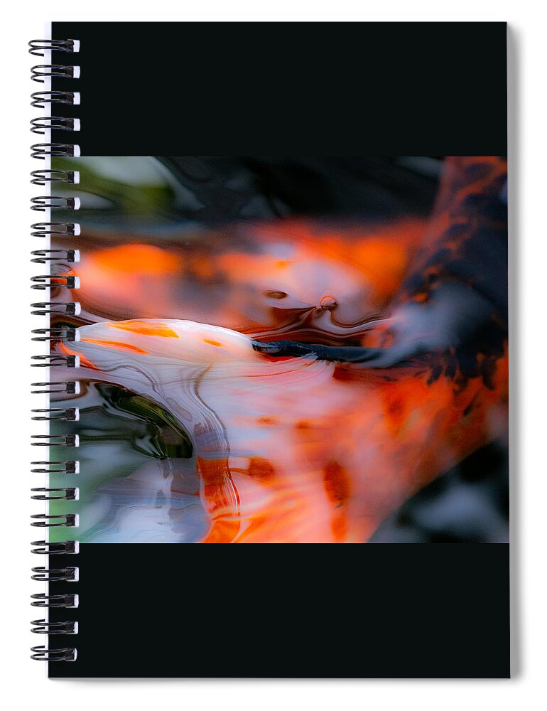 Koi Spiral Notebook featuring the photograph Keeping Koi by Linda Bonaccorsi