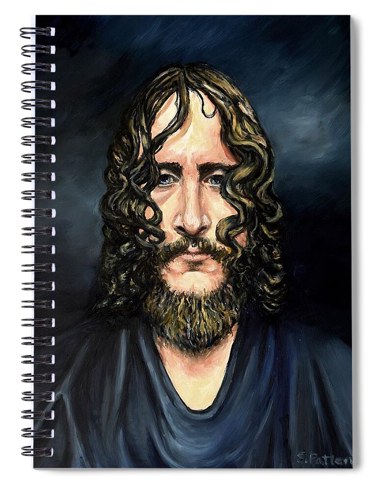 Man Spiral Notebook featuring the painting Ken by Eileen Patten Oliver