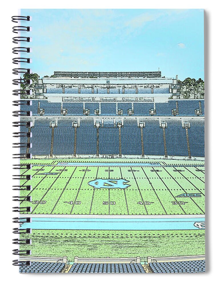 Kenan Spiral Notebook featuring the photograph Kenan Memorial Stadium by Minnie Gallman