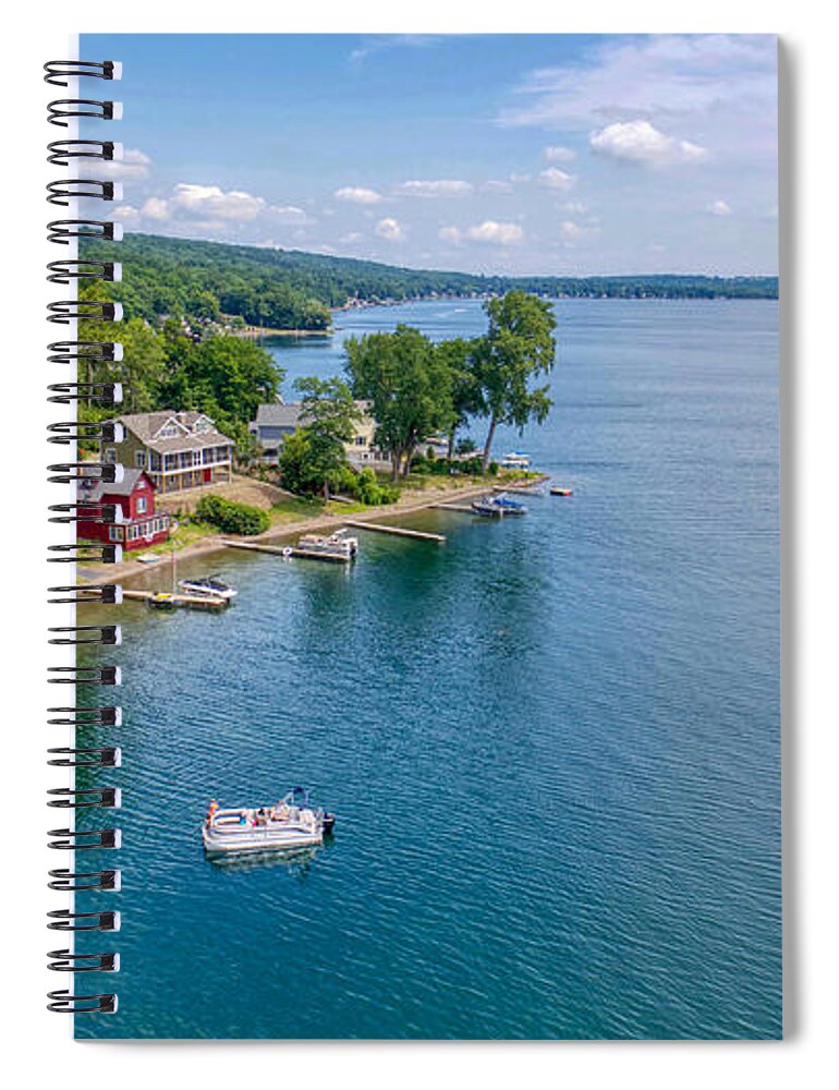 Finger Lakes Spiral Notebook featuring the photograph Keuka Boat Day by Anthony Giammarino