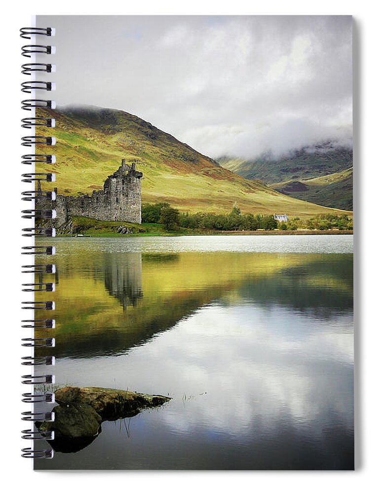Scenics Spiral Notebook featuring the photograph Kilchurn Castle Loch Awe by Kennethbarker
