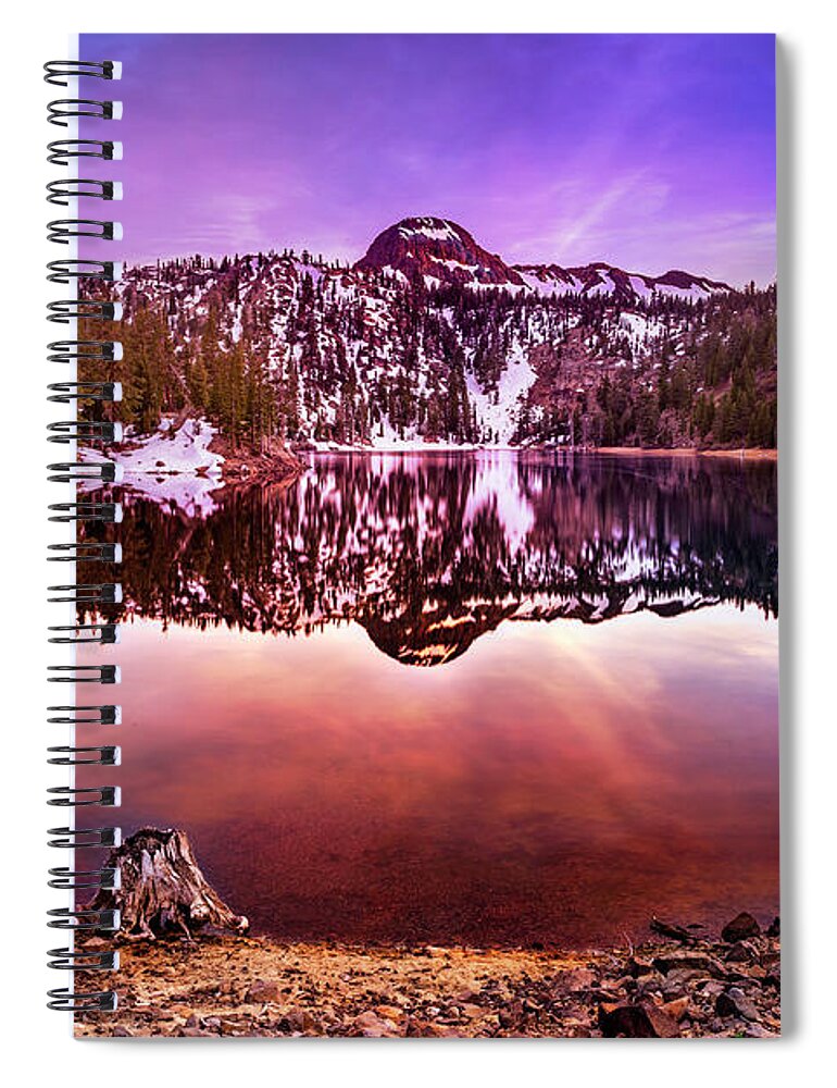 Ebbetts Pass Spiral Notebook featuring the photograph Kinney Reservoir Sunset by Don Hoekwater Photography