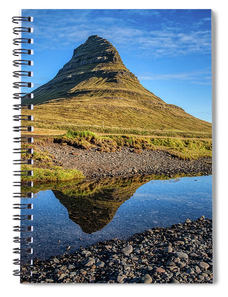 David Letts Spiral Notebook featuring the photograph Kirkjufell Mountain by David Letts