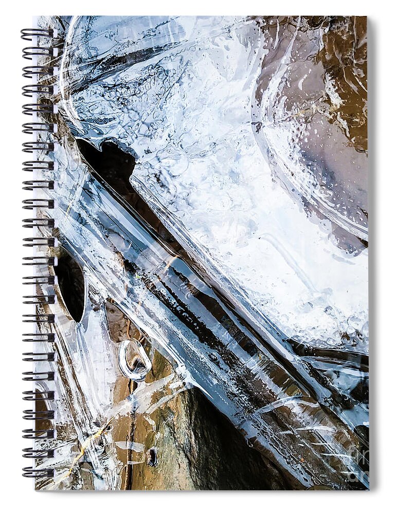 Ice Spiral Notebook featuring the photograph Heart of Ice by Atousa Raissyan