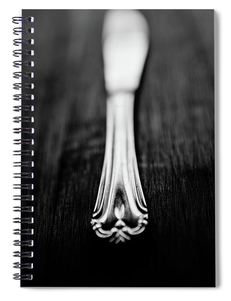 Silver Colored Spiral Notebook featuring the photograph Knife by Mmeemil