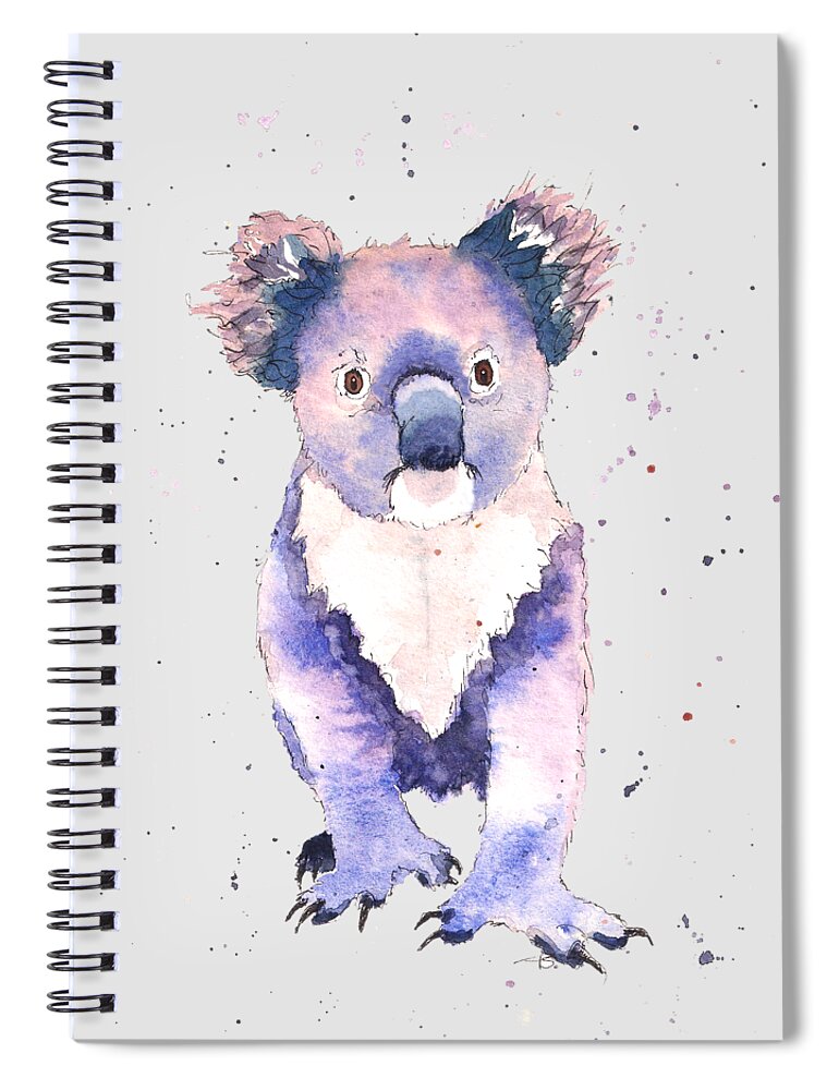 Koala Spiral Notebook featuring the painting Koala by Petra Stephens
