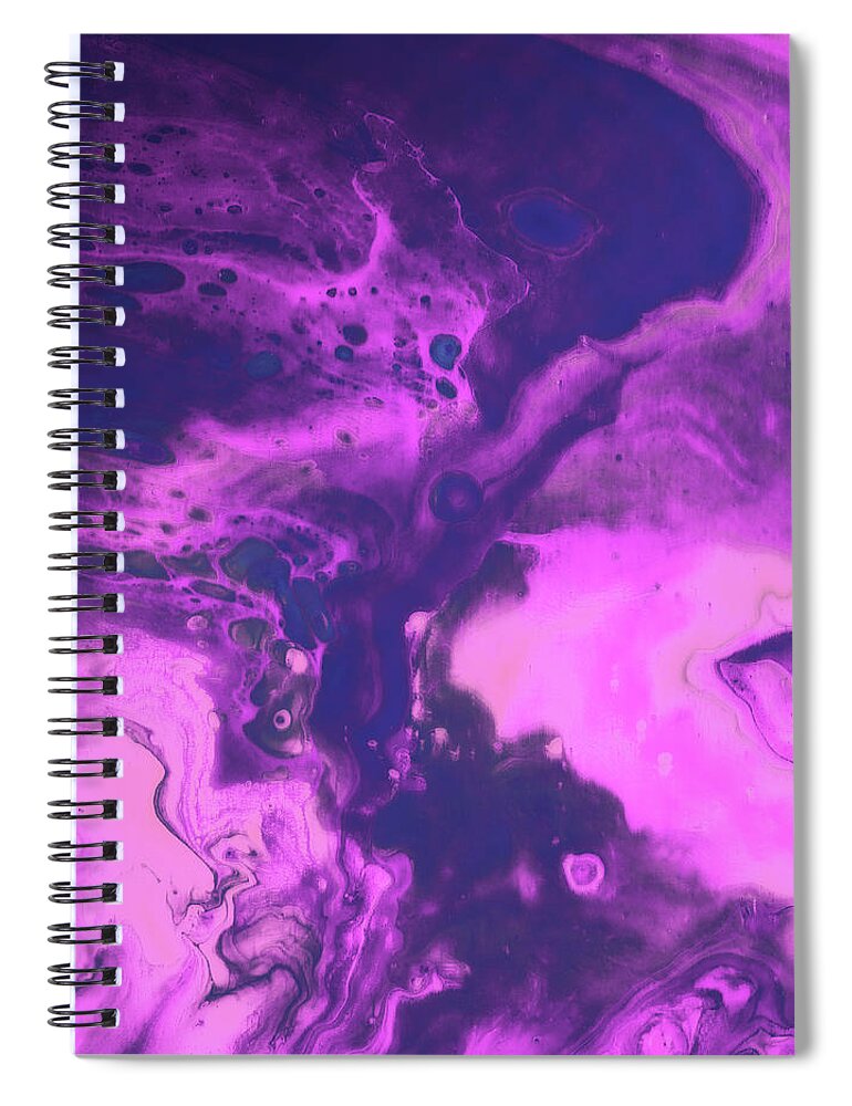 Glitch Spiral Notebook featuring the digital art Kool-Aid by Jennifer Walsh