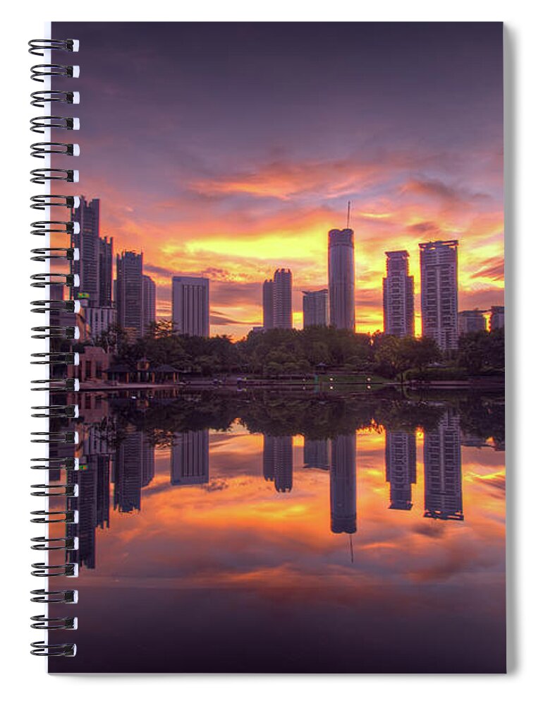 Tranquility Spiral Notebook featuring the photograph Kuala Lumpur City Centre by Tuah Roslan