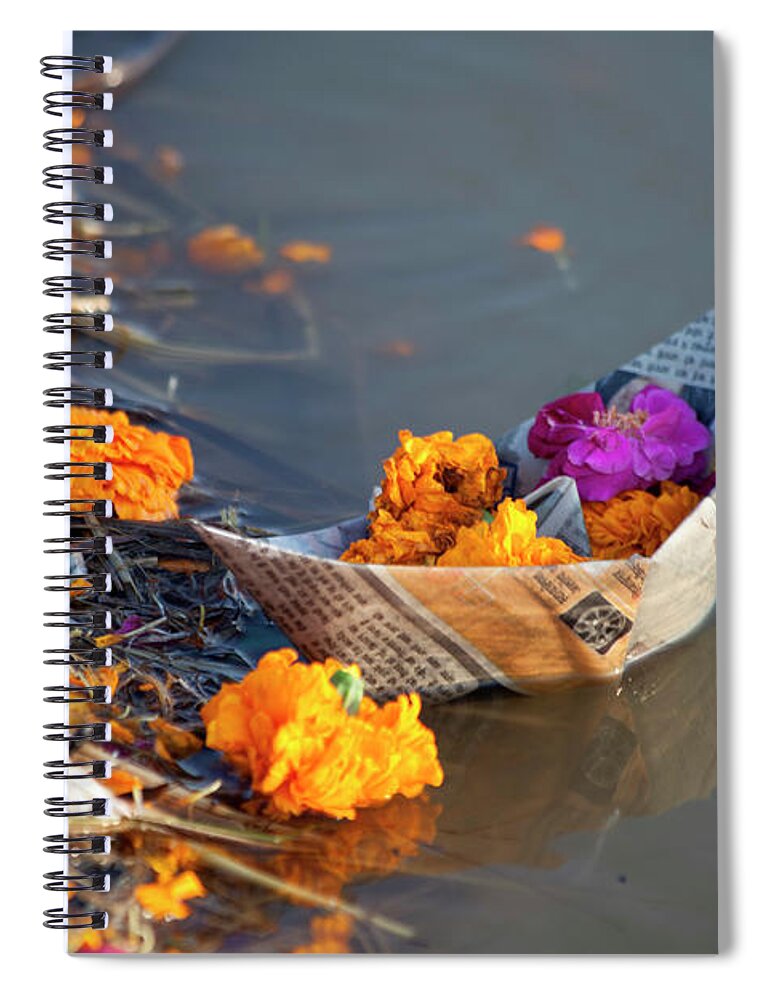 Tranquility Spiral Notebook featuring the photograph Kumbh Mela, Allahabad by Ayse Topbas