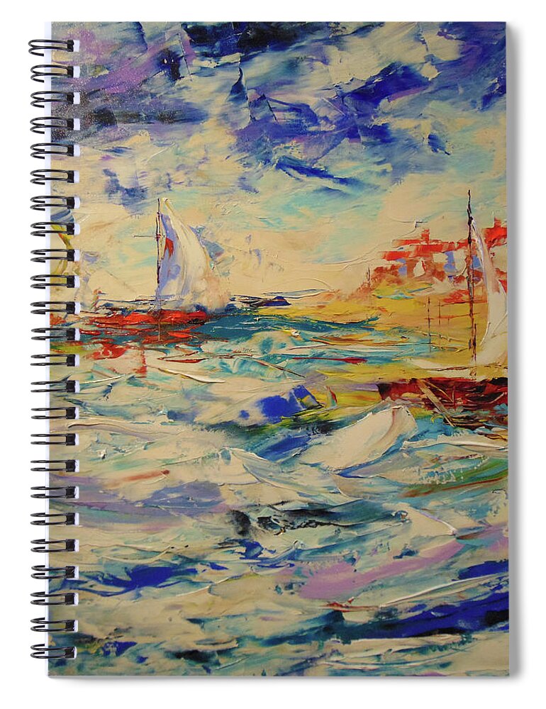 Provence Spiral Notebook featuring the painting La Houle by Frederic Payet