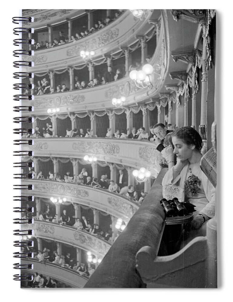 La Scala Spiral Notebook featuring the photograph La Scala by Alfred Eisenstaedt