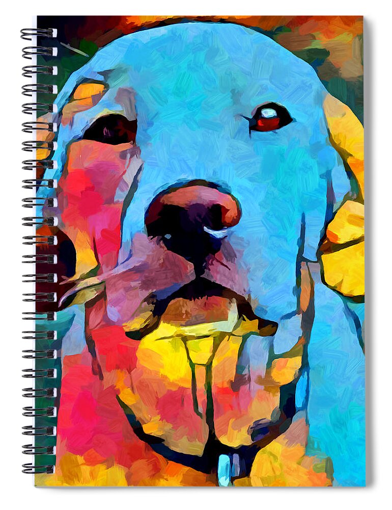 Labrador Spiral Notebook featuring the painting Labrador Retriever 4 by Chris Butler