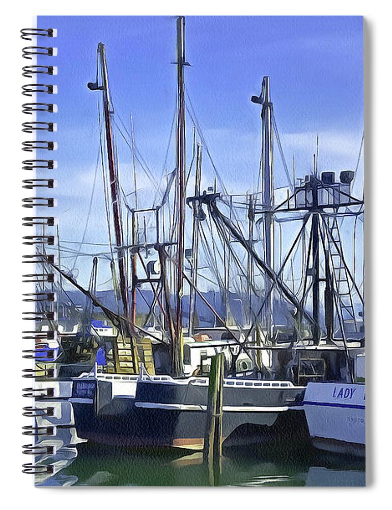 Vessels Spiral Notebook featuring the photograph Port Of Ilwaco by Susan Parish