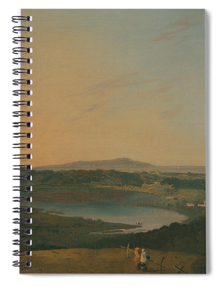 18th Century Art Spiral Notebook featuring the painting Lago d'Agnano with Vesuvius in the Distance by Richard Wilson