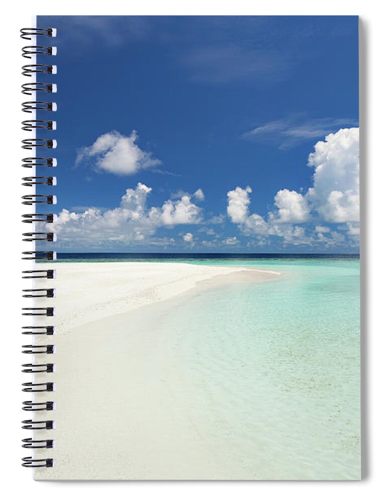 Landscape Spiral Notebook featuring the photograph Lagoon Beach Palmtree by Amriphoto