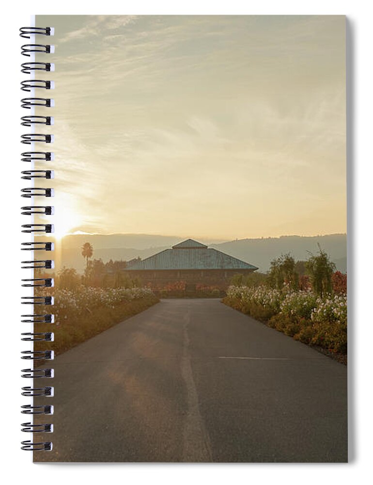 Napa Valley Spiral Notebook featuring the photograph Laird Winery by Aileen Savage