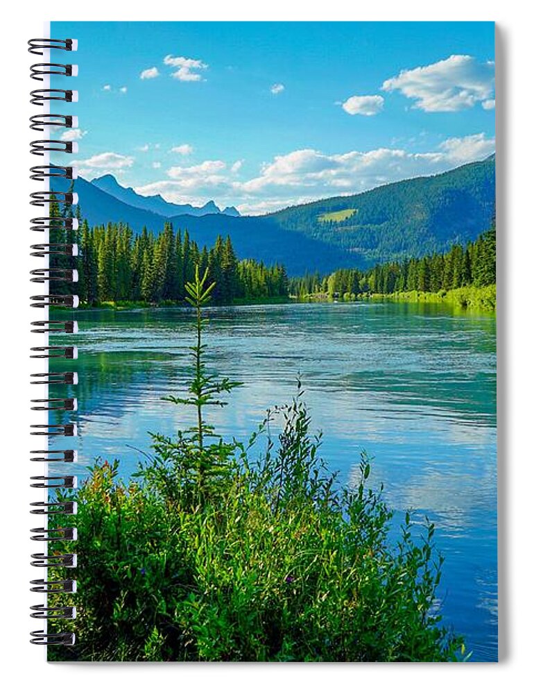 Lake Spiral Notebook featuring the photograph Lake at Banff Indian Trading Post by Susan Rydberg