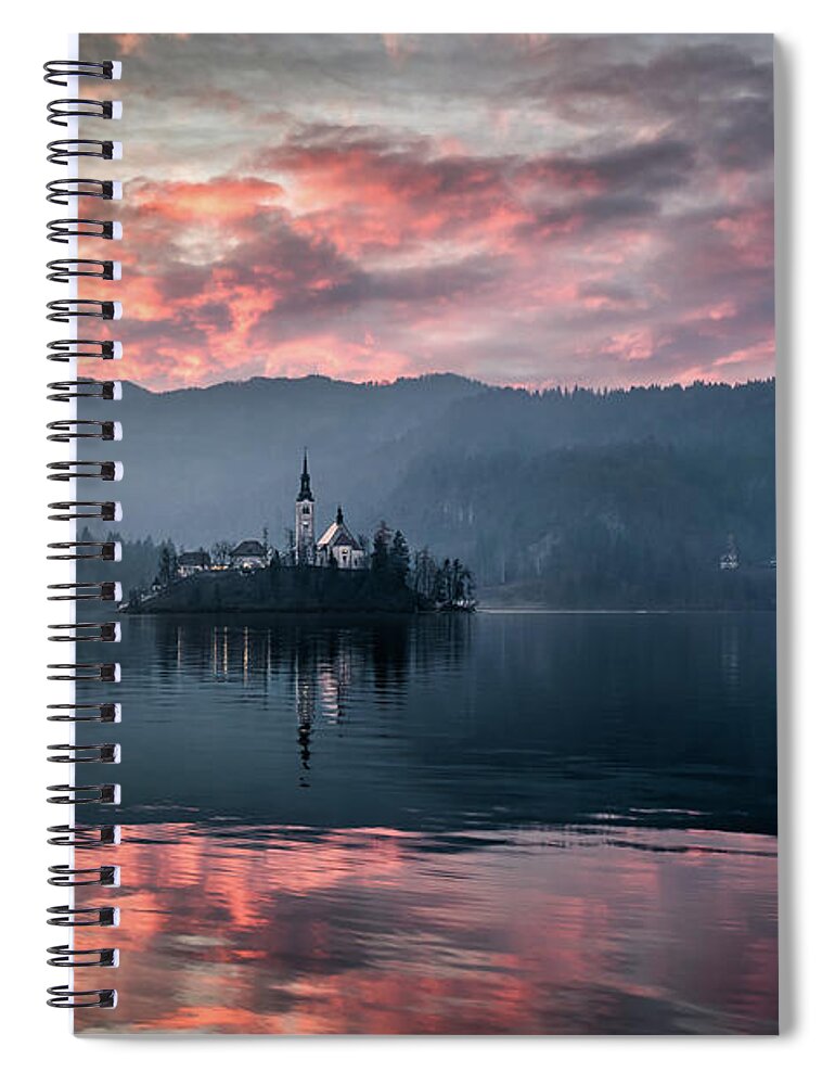 Scenics Spiral Notebook featuring the photograph Lake Bled - Slovenia by Daniellsfotos
