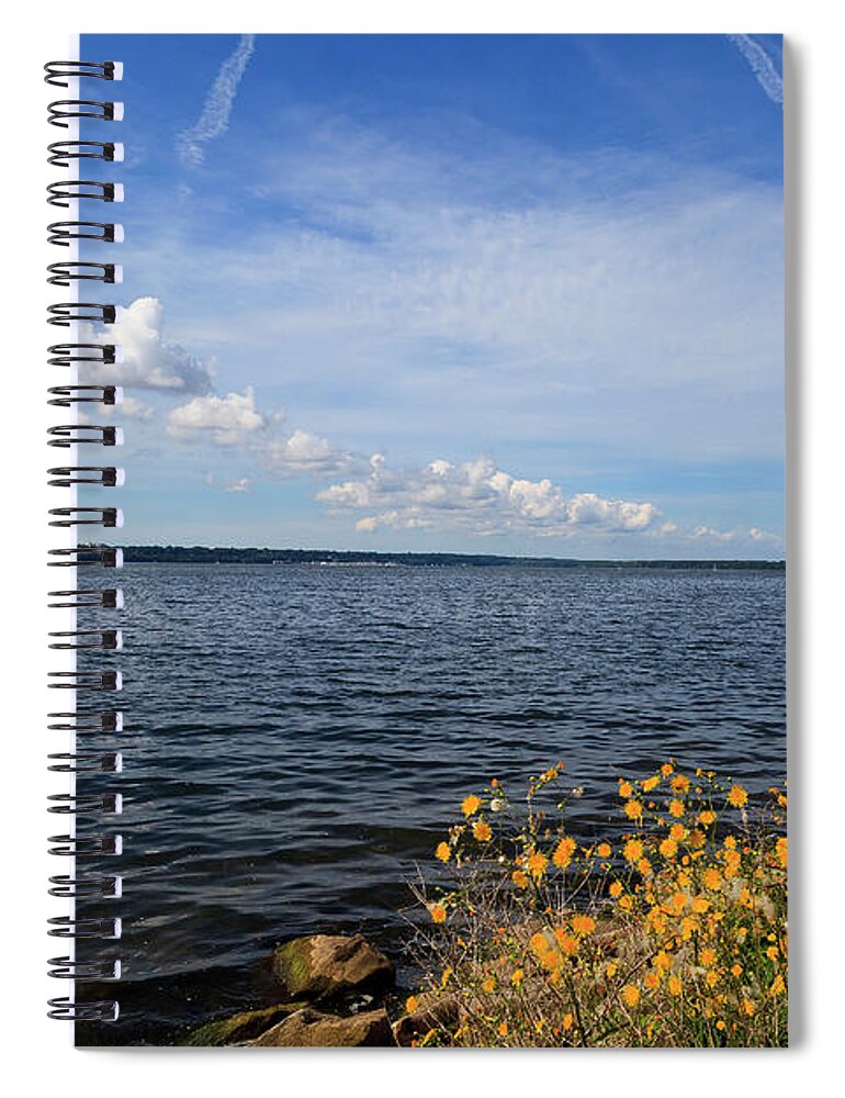 Lake Erie Spiral Notebook featuring the photograph Lake Erie in the Summer from the Presque Isle State Park by Jill Lang