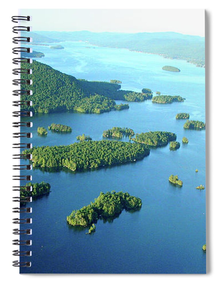 Tranquility Spiral Notebook featuring the photograph Lake George Narrows Looking North by Jerry Trudell The Skys The Limit