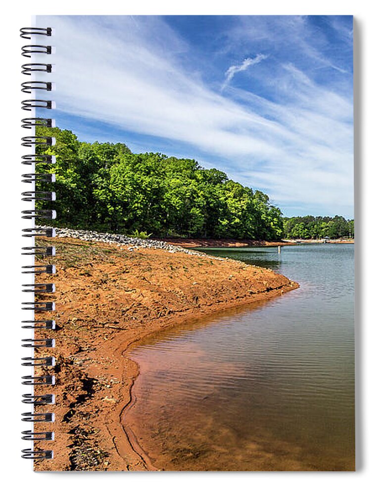 Lake-hartwell Spiral Notebook featuring the photograph Drought-stricken Lake Hartwell #2 by Bernd Laeschke