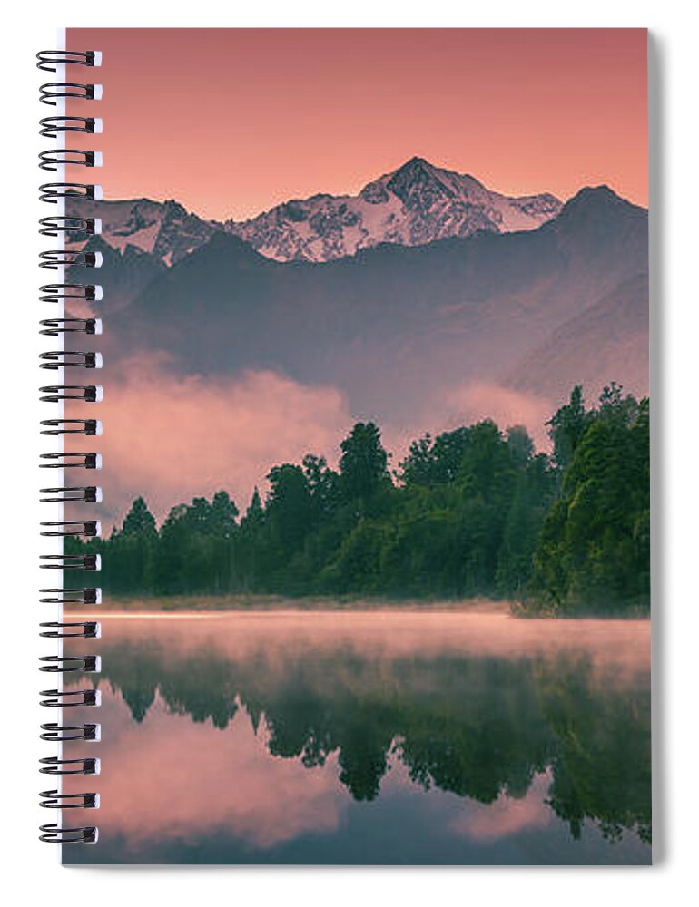 Photography Spiral Notebook featuring the photograph Lake Matheson 2 by Henk Meijer Photography