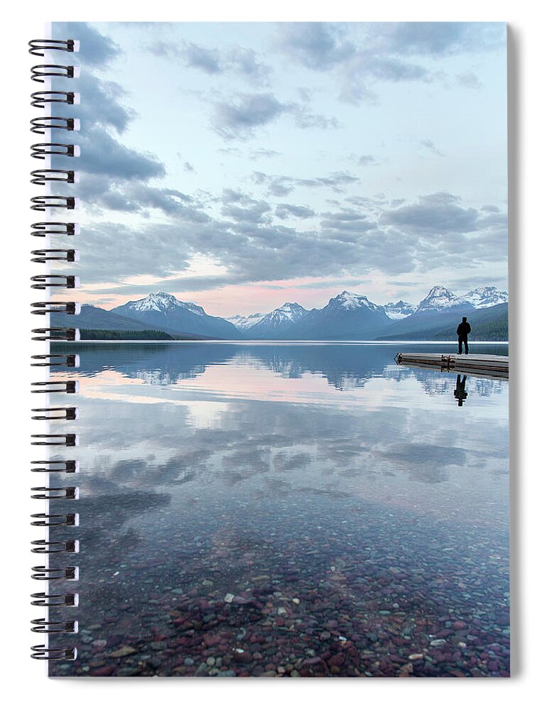 National Park Spiral Notebook featuring the photograph Lake McDonald by Steven Keys