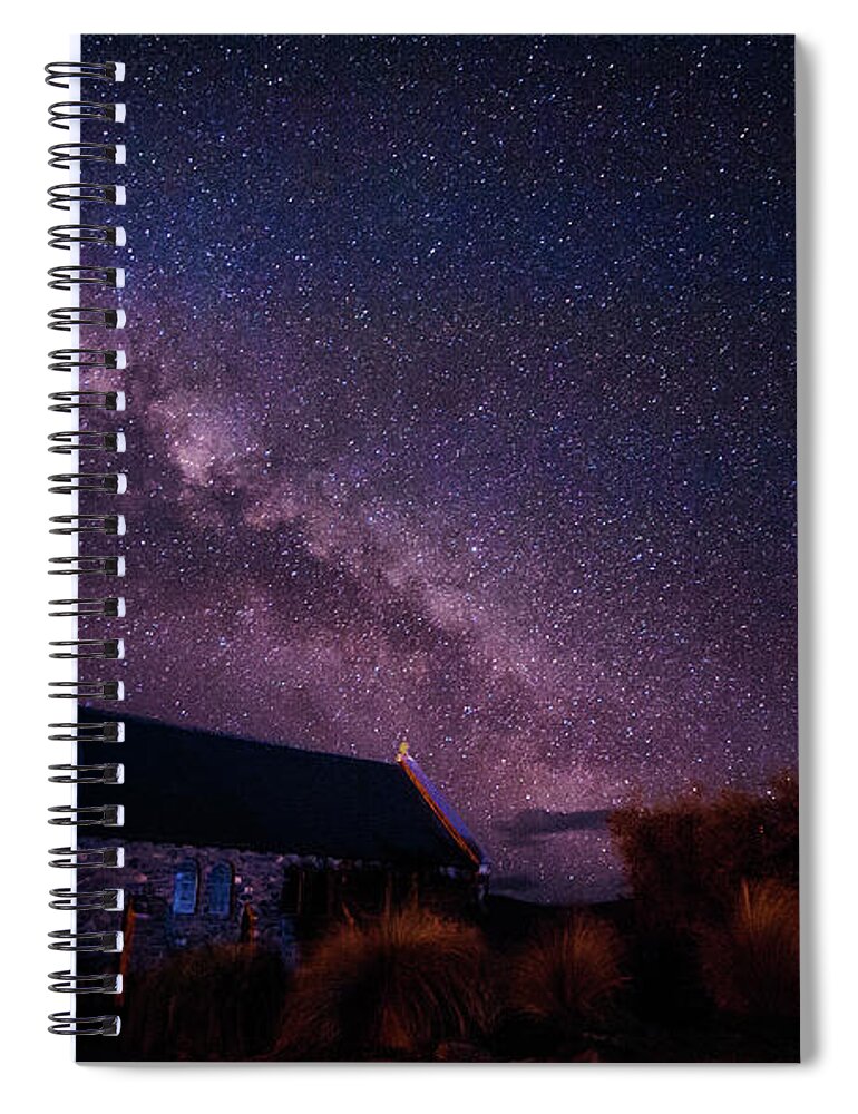 Tranquility Spiral Notebook featuring the photograph Lake Tekapo, New Zealand by Shan.shihan