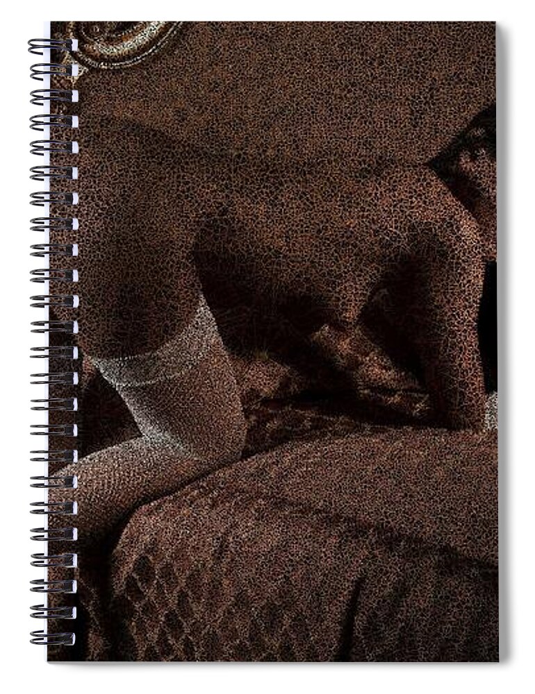 Vorotrans Spiral Notebook featuring the digital art Lakshmi by Stephane Poirier