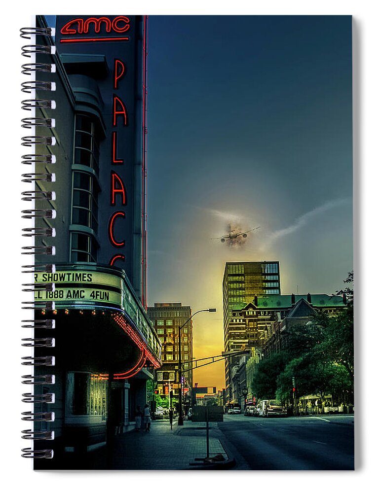 Landing Spiral Notebook featuring the photograph Landing on the 3rd street by Micah Offman