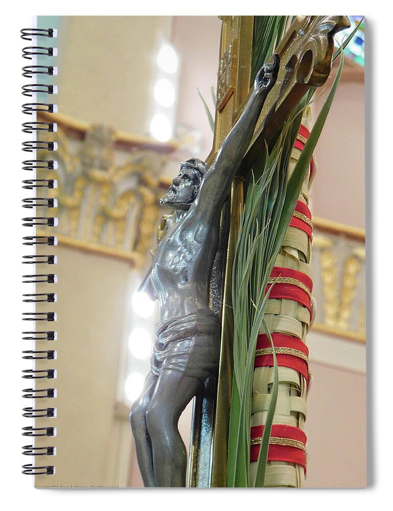 Jesus Spiral Notebook featuring the photograph Last Hour by Karen Mesaros