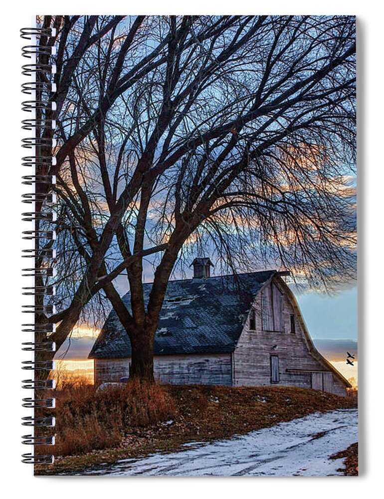 Barns Spiral Notebook featuring the photograph Last Kiss of Day by Nikolyn McDonald