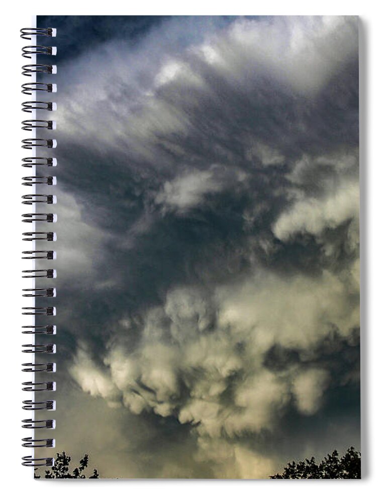 Nebraskasc Spiral Notebook featuring the photograph Late Afternoon Nebraska Thunderstorms 077 by Dale Kaminski