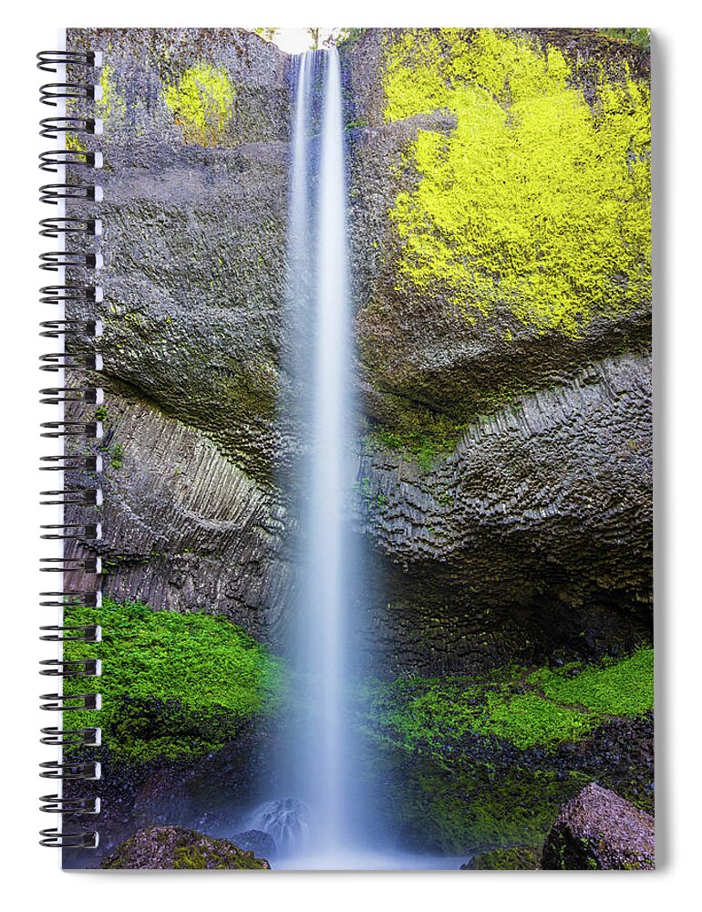 Latourell Falls Spiral Notebook featuring the photograph Latourell Falls by Jordan Hill