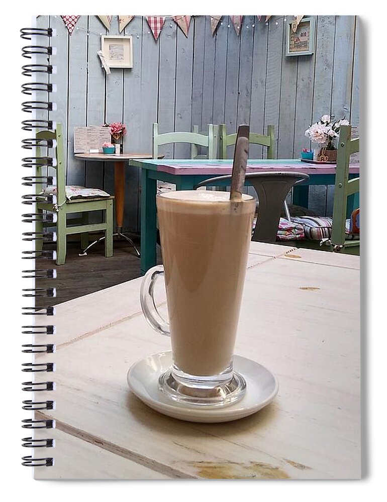 Latte Time Spiral Notebook featuring the photograph Latte Time by Lachlan Main