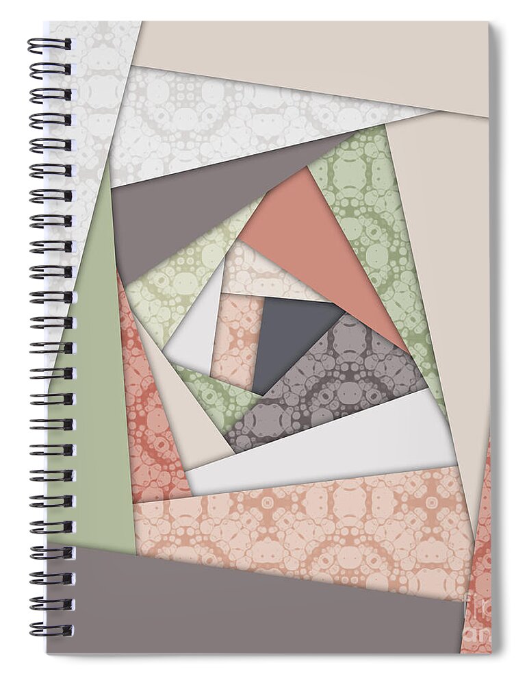 Texture Spiral Notebook featuring the digital art Layered Sectional by Phil Perkins