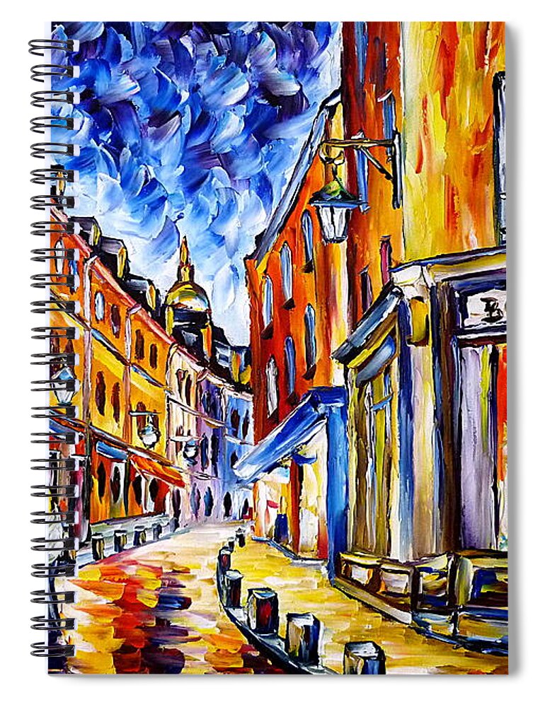 I Love Paris Spiral Notebook featuring the painting Le Consulat, Montmartre by Mirek Kuzniar