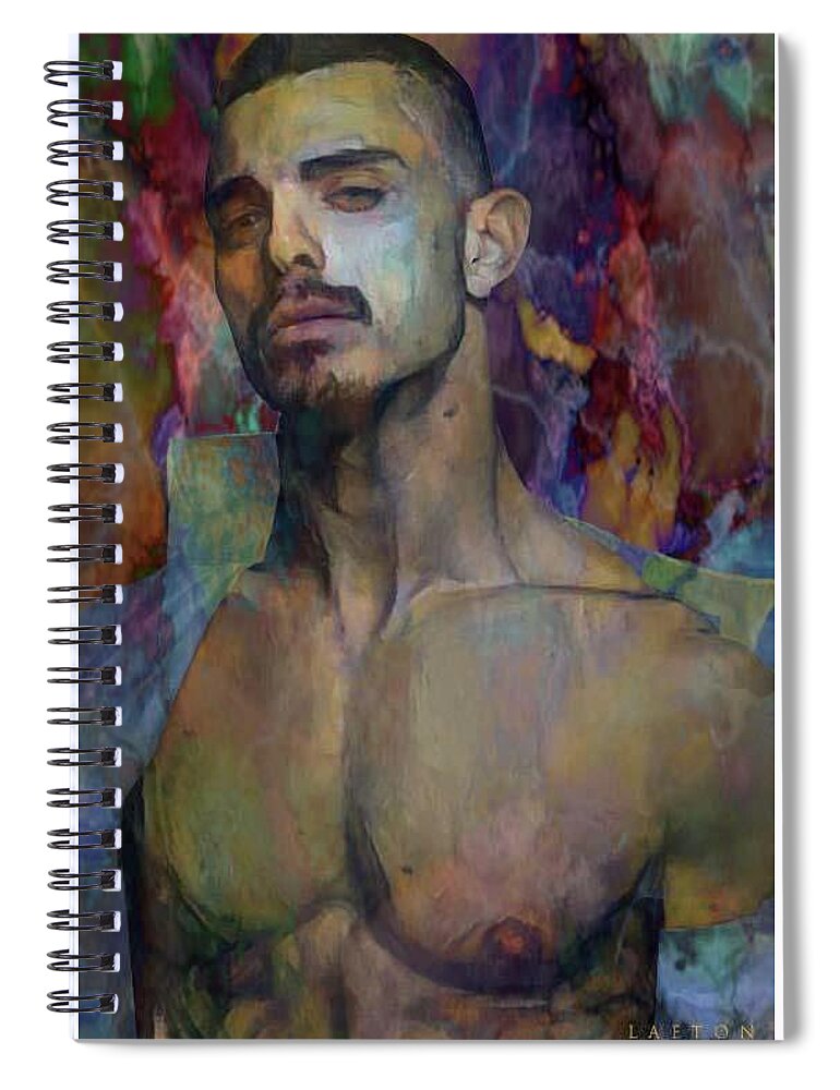Male Spiral Notebook featuring the digital art Lev by Richard Laeton