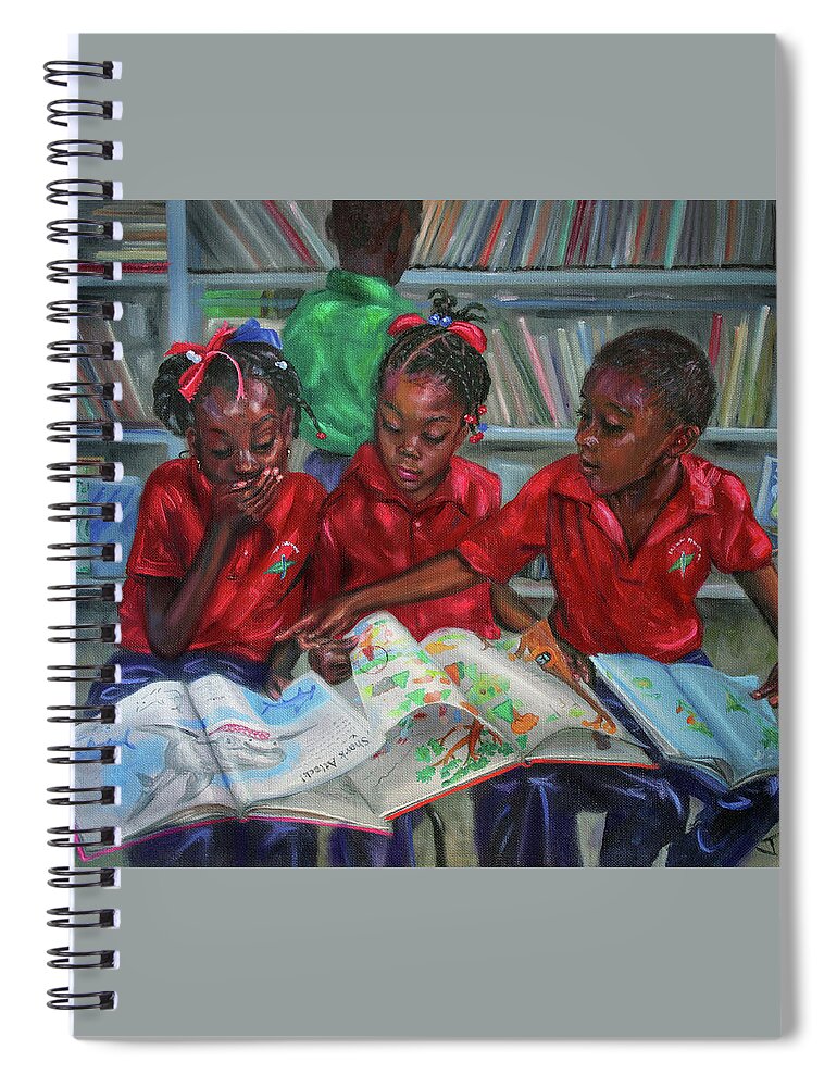 Library Spiral Notebook featuring the painting Library by Jonathan Gladding