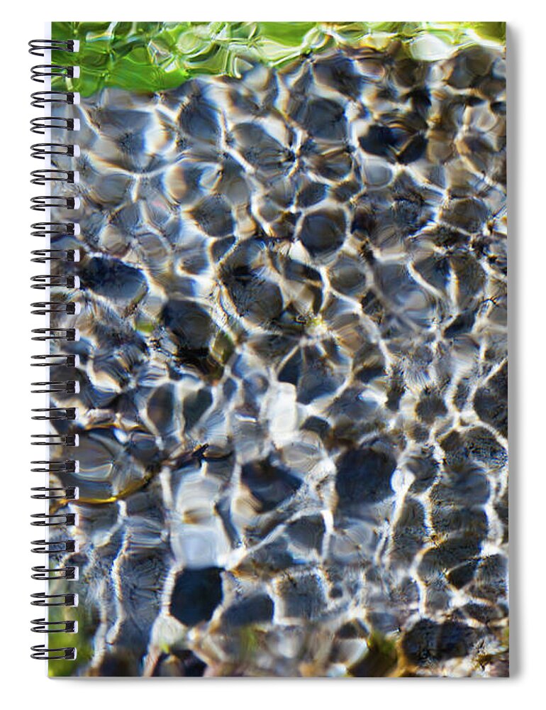Unesco Spiral Notebook featuring the photograph Light And Shadow On Ripples In A by Mint Images - Art Wolfe