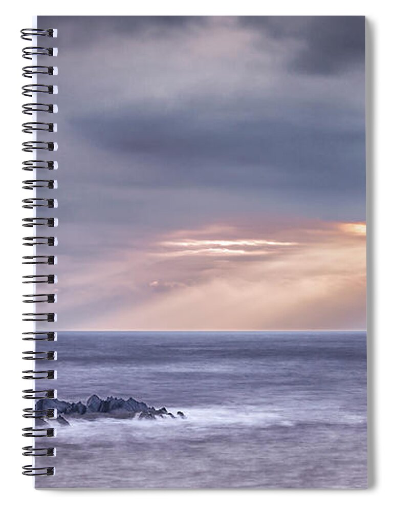 Hartland Quay Spiral Notebook featuring the photograph Light on the Rocks by Framing Places