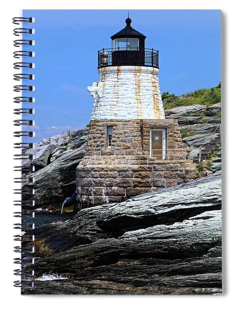 Lighthouse Spiral Notebook featuring the photograph Castle Hill Lighthouse 1 by Doolittle Photography and Art